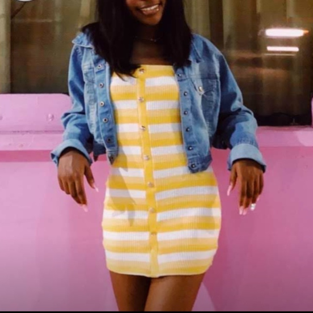 Striped mini dress